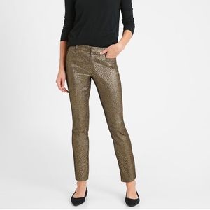 Banana Republic Mid-Rise Metallic Sloan Pant